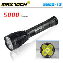 Maxtoch SN6X-12 Cree 5000LM 5pcs T6 LED Flashlight For Powerful Beam